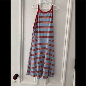Arizona Jean Co blue /red striped tank dress L